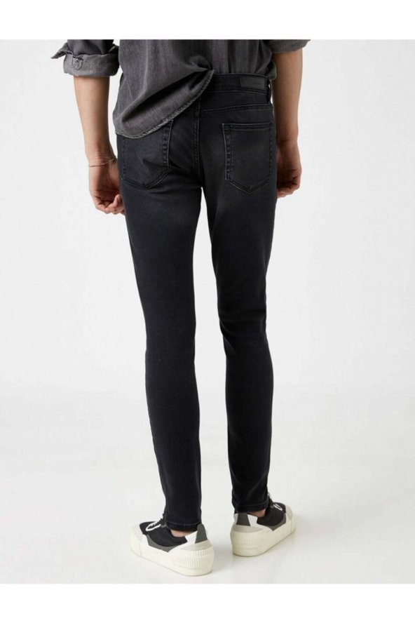 Erkek Jean Pantolon Siyah - Resim 4