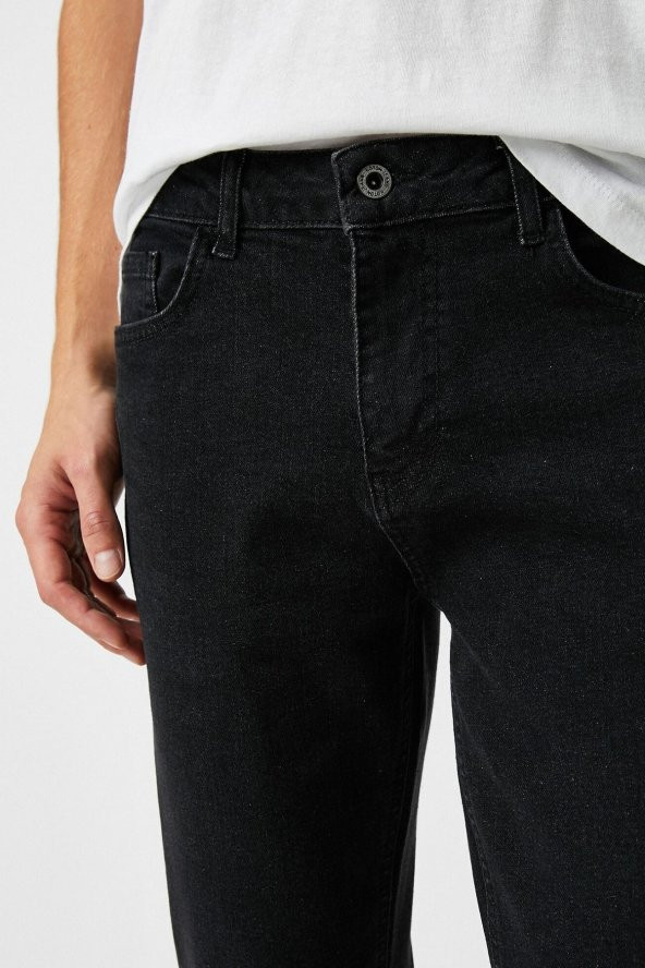 Erkek Jean Pantolon Siyah - 5