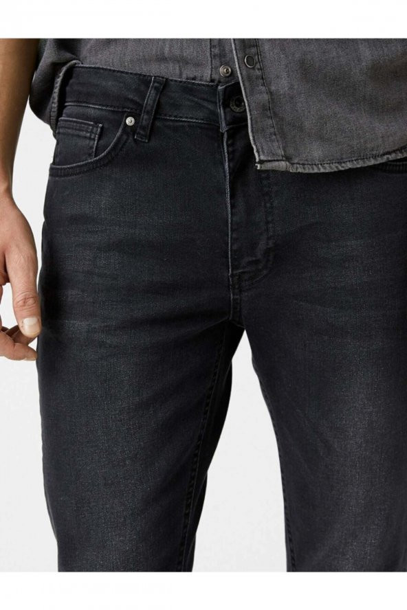 Erkek Jean Pantolon Siyah - Resim 5