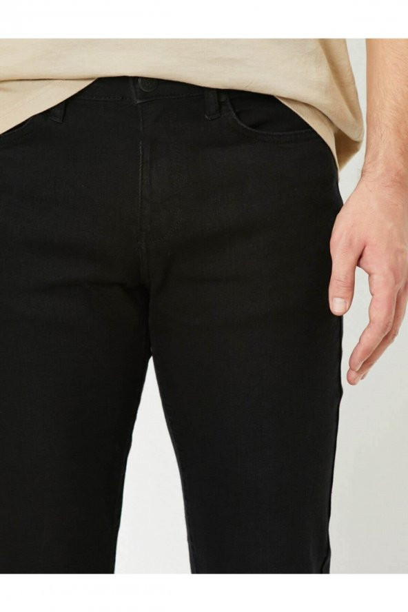 Erkek Jean Pantolon Siyah - Resim 5