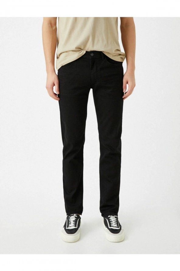 Erkek Jean Pantolon Siyah - 3