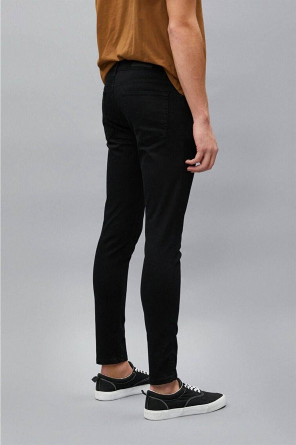 Erkek Jean Pantolon Siyah - 5