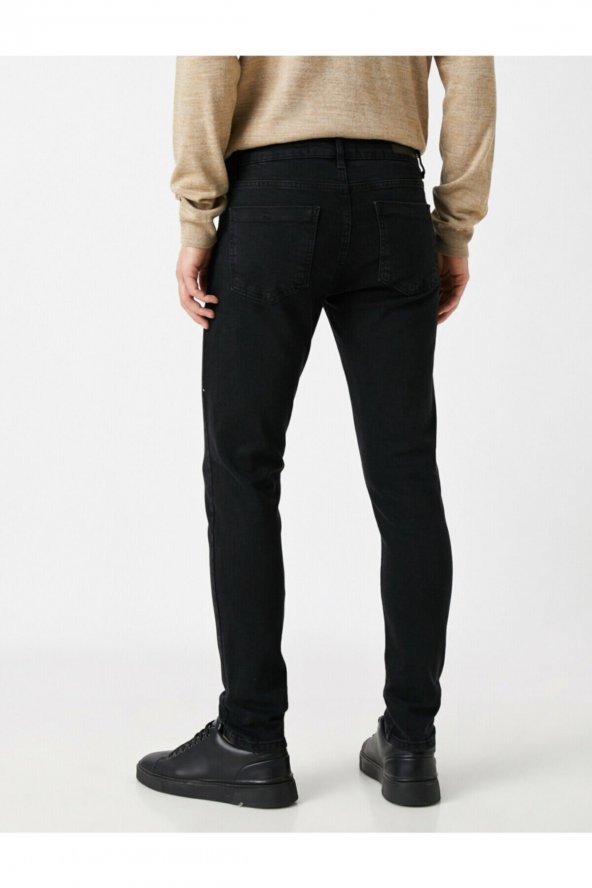 Erkek Jean Pantolon Siyah 1yam43072ld - Resim 4