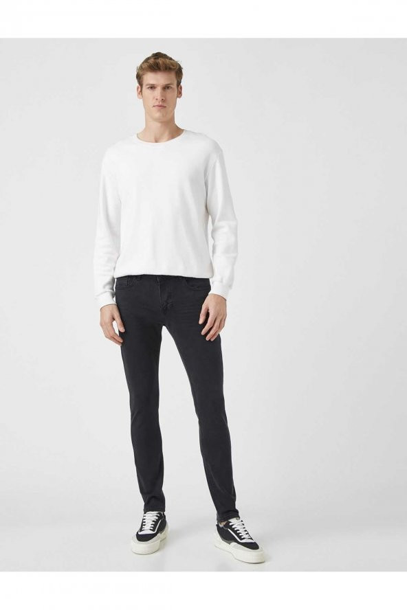 Erkek Jean Pantolon Siyah 1yam43072ld - Resim 6