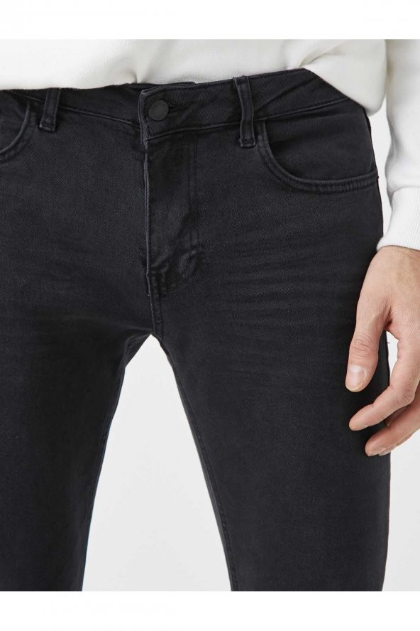 Erkek Jean Pantolon Siyah 1yam43072ld - Resim 9