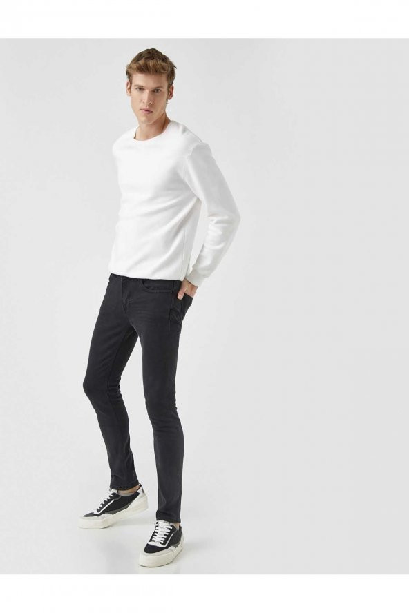 Erkek Jean Pantolon Siyah 1yam43072ld - Resim 10