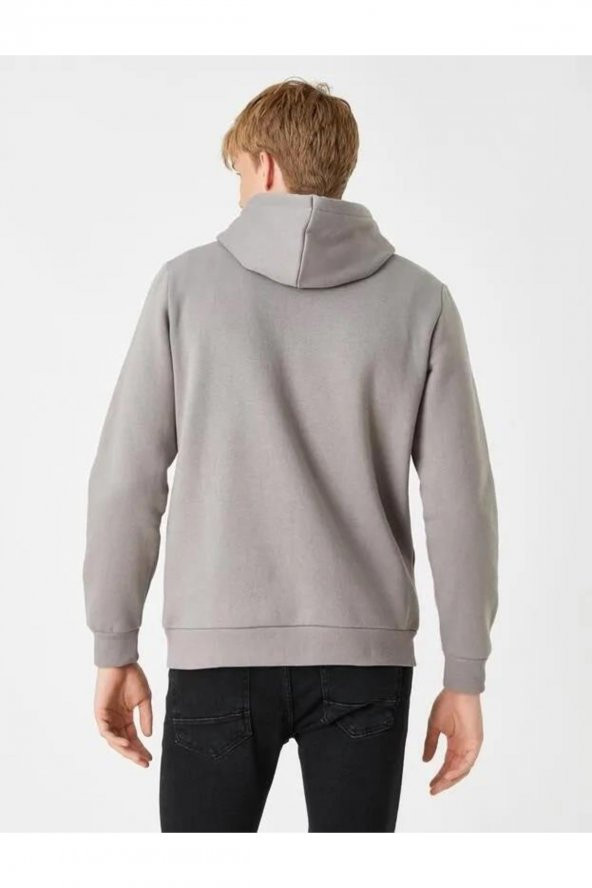 Erkek Kapşonlu Sweatshırt - 4