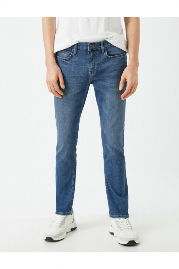 Erkek Mavi Brad Slim Fit Jean Pantolon - 3