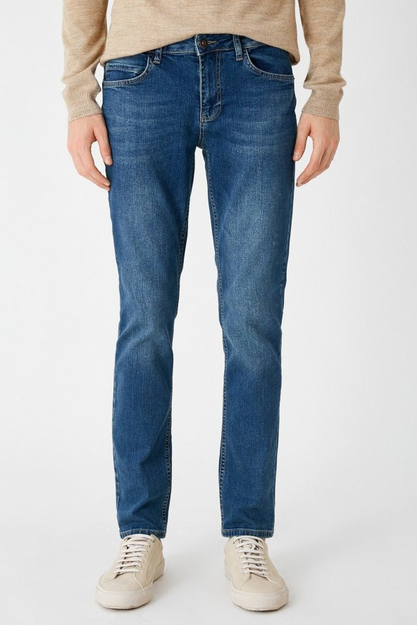Erkek Orta İndigo Jeans 1KAM45018LD - 8
