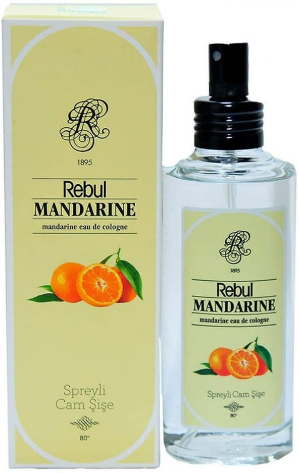 Rebul Mandarine Mandalina Kokulu Sprey Cam Şişe Kolonya 100ML - 2