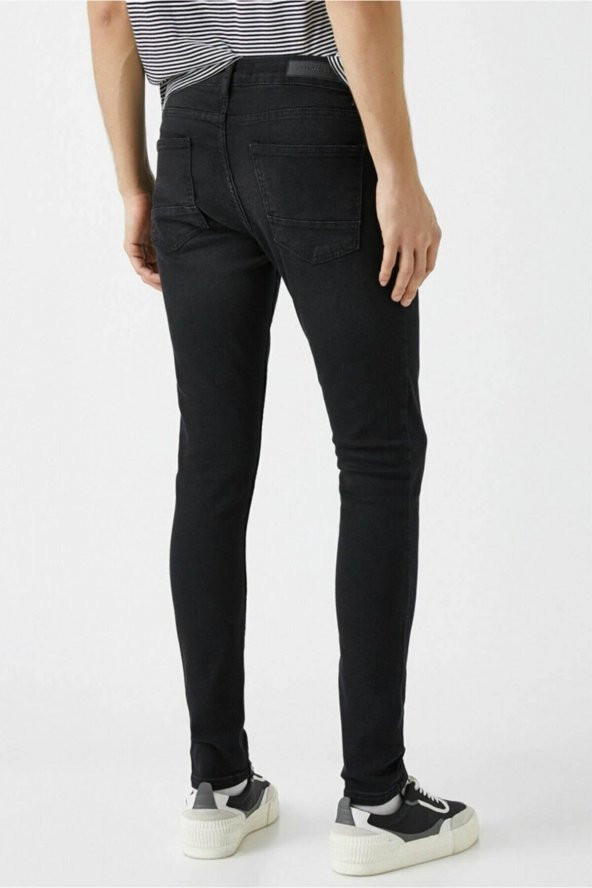 Erkek Jean Pantolon Siyah - 3