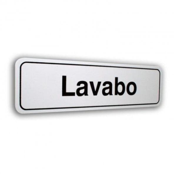 Pano Pvc Kapı İsimliği Lavabo 7X25 Cm
