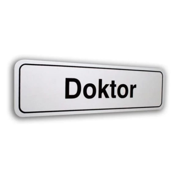 Pano Pvc Kapı İsimliği Doktor 7X25 Cm.