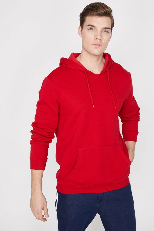 Erkek Siyah Kapüşonlu Sweatshirt 9KAM71593LK - 10