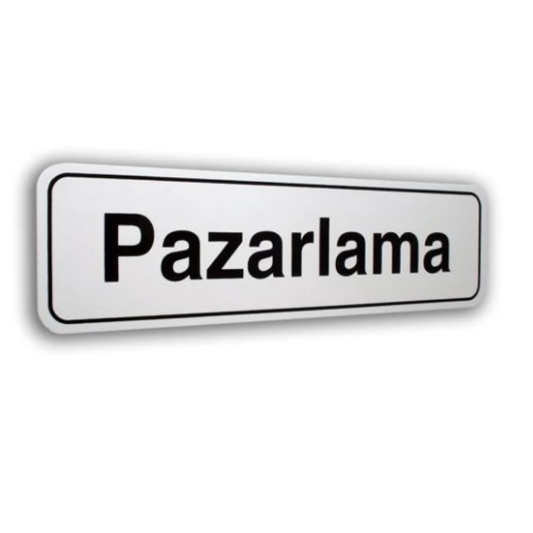 Pano Pvc Kapı İsimliği Pazarlama 7X25 Cm.