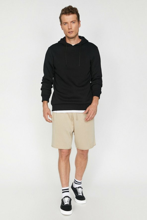 Erkek Siyah Kapüsonlu Sweatshirt 0KAM71593LK - 2
