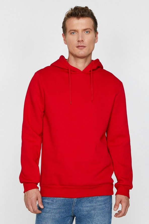 Erkek Siyah Kapüsonlu Sweatshirt 0KAM71593LK - 6