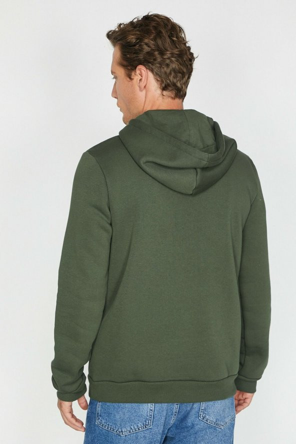 Erkek Siyah Kapüsonlu Sweatshirt 0KAM71593LK - 12