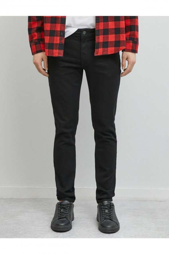 Erkek Siyah Micheal Skinny Fit Jean Pantolon - 3