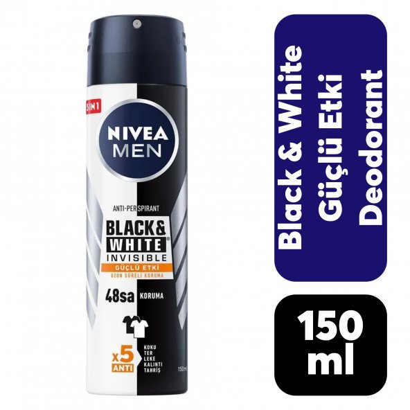 Nivea Deodorant 150 ml Erkek B&W Güçlü Etki