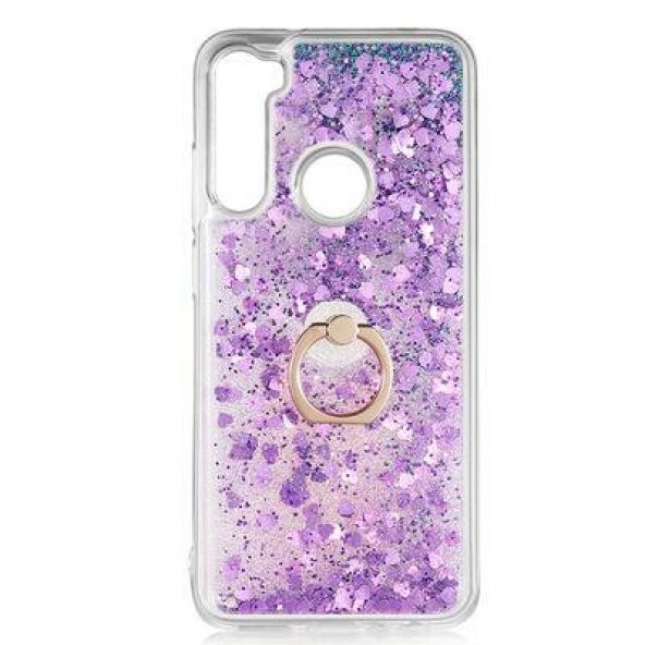 Xiaomi Redmi Note 8 Kılıf Sulu Simli Akışkan Silikon