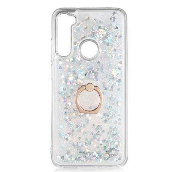 Xiaomi Redmi Note 8 Kılıf Sulu Simli Akışkan Silikon - 6