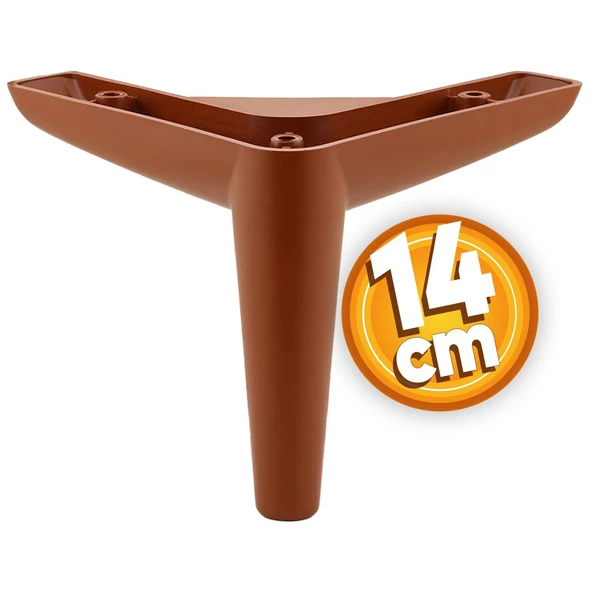 Piko Lüks Mobilya Kanepe Sehpa Tv Ünitesi Koltuk Ayağı 14 Cm Kahverengi Baza Ayakları
