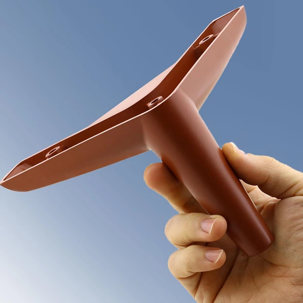 Piko Lüks Mobilya Kanepe Sehpa Tv Ünitesi Koltuk Ayağı 14 Cm Kahverengi Baza Ayakları - 5