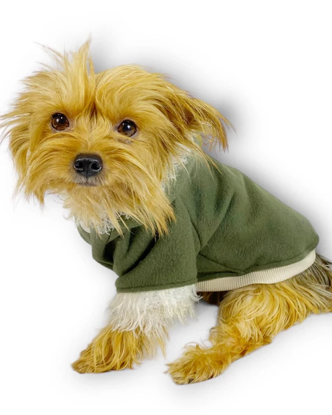 Furry Cream Kapşonlu Ceket Sweat by Kemique Köpek Kazağı - 5