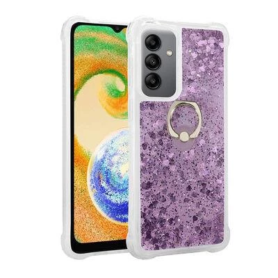 Samsung Galaxy A13 5G Kılıf Sulu Simli Akışkan Silikon