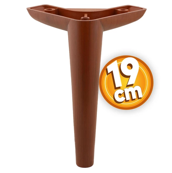 Piko Lüks Mobilya Kanepe Tv Ünitesi Konsol Koltuk Ayağı 19 Cm Ahşap Desenli Kahve Ayakları