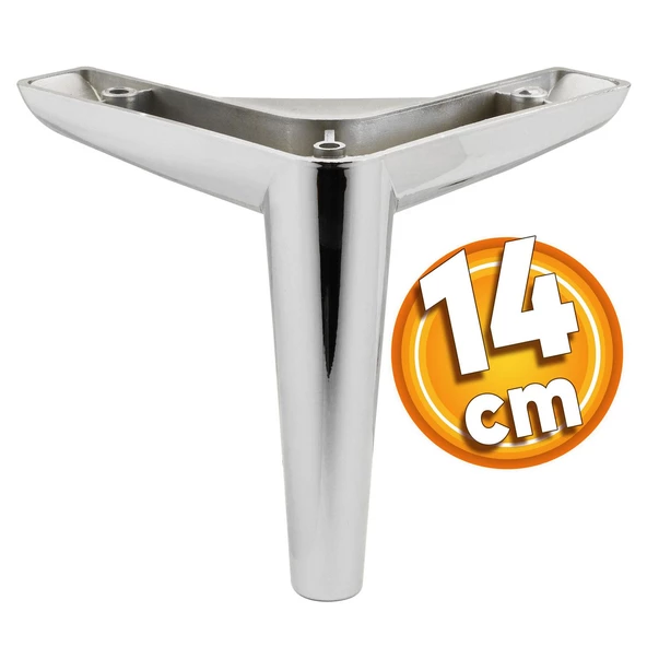 Piko Lüks Mobilya Kanepe Sehpa Tv Ünitesi Koltuk Ayağı 14 Cm Parlak Krom Baza Ayakları