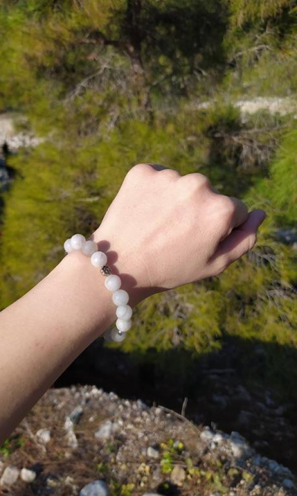 Bileklik Doğal Taş Çakra Elastik Aşk Sevgili Bileklik Unisex Yoga Enerji Bilezik - 2