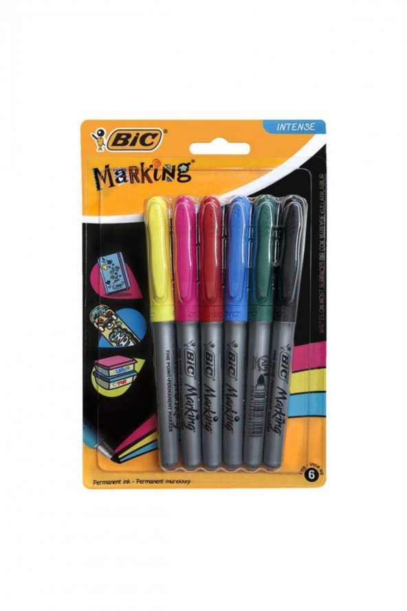 Marking Color Permanent Marker 6 Renk Blister