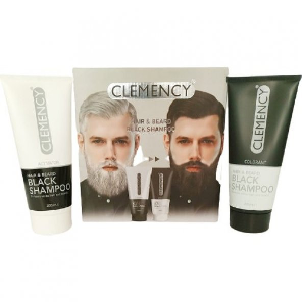 Clemency Saç ve Sakal Için Siyah Şampuan 200+200 ml