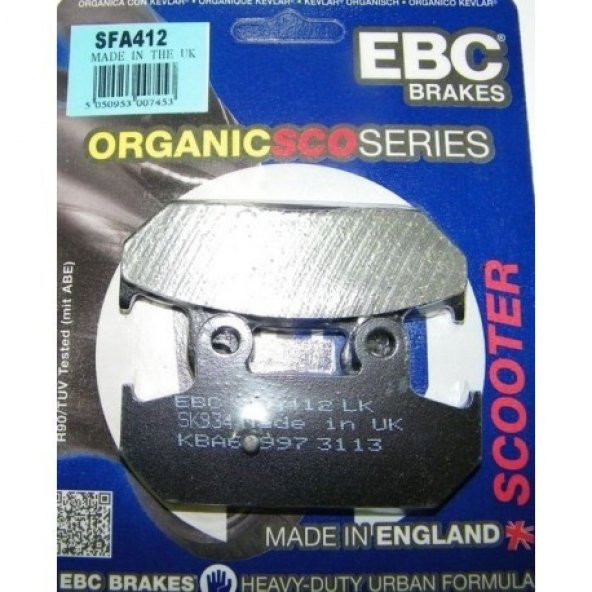 2007-2021 Suzuki Burgman An 400 Arka Fren Balatası Ebc Sfa412 - 1