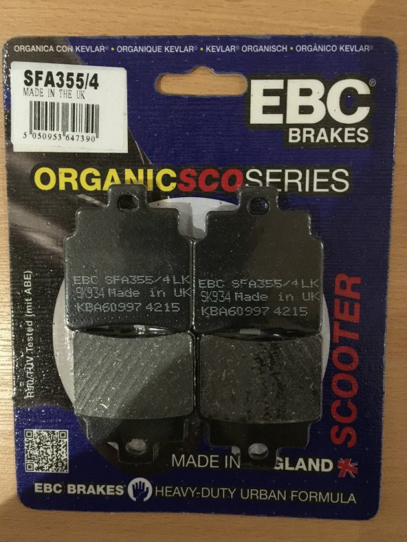 Sym Joymax 250I Ön Fren Balatası Ebc Sfa355-4 Balata - 1