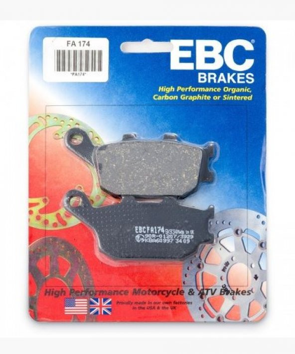 Yamaha Mt-09 Tracer Arka Fren Balatası Ebc Fa174 Balata N11.74770 ürün görseli 1