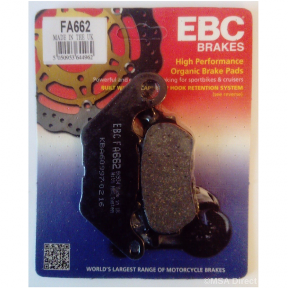 Yamaha Yzf R25 Abs Arka Fren Balatası Ebc Fa662 Balata N11.33930