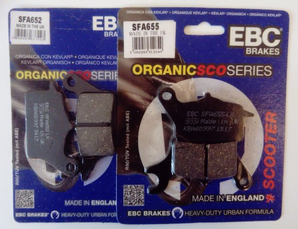 Yamaha Tricity 125 Ön Fren Balatası Takım Ebc  Sfa652-Sfa655