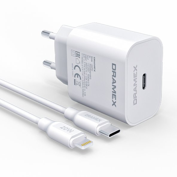 Dramex DPD20L Valence Type-C to Lightning Kablolu 20W PD Hızlı Şarj Aleti Set - 7