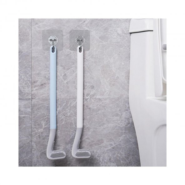 Ergonomik Silikon Banyo Tuvalet Klozet Temizleme Fırçası Askılı - 3