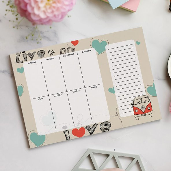 Haftalık Planner - Live in life - 2