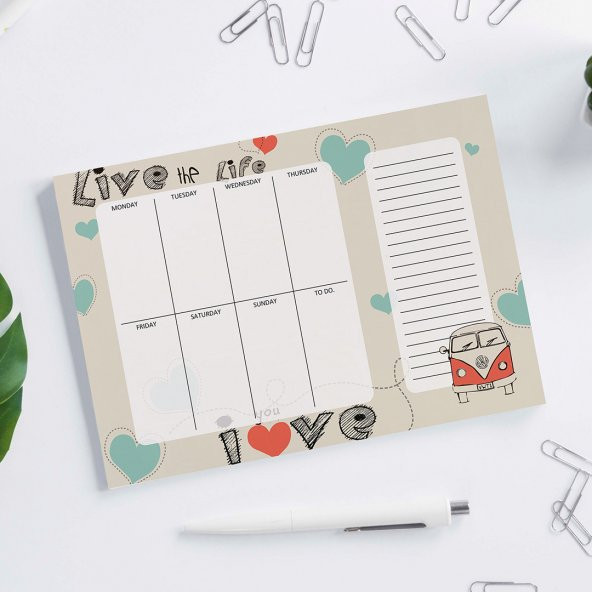 Haftalık Planner - Live in life - 3