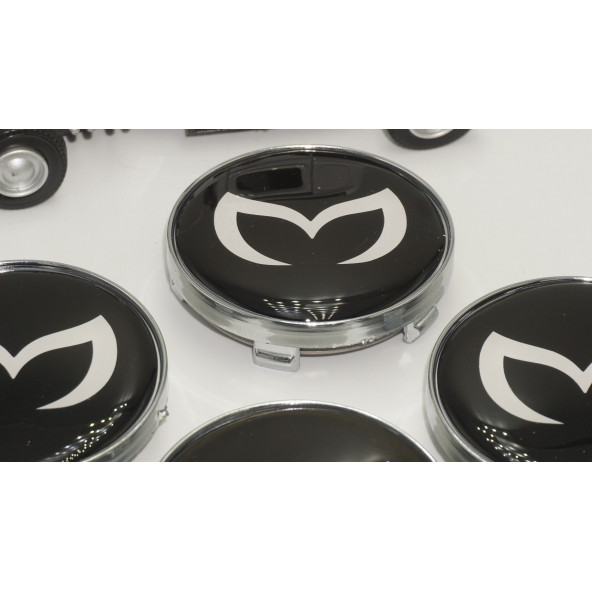 Mazda Batman Logo Jant Göbeği Kapak Seti 60mm - 3
