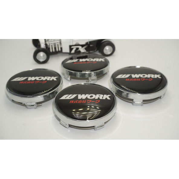 Work Logo Jant Göbeği Kapak Seti 60mm - 4