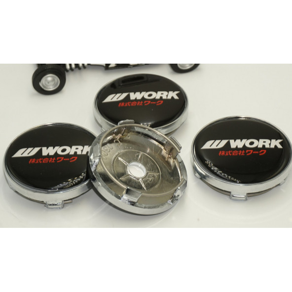 Work Logo Jant Göbeği Kapak Seti 60mm - 5