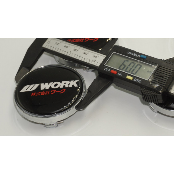 Work Logo Jant Göbeği Kapak Seti 60mm - 6