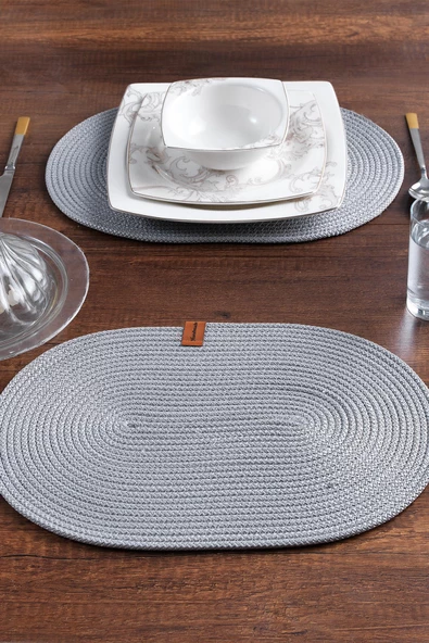 2 Adet Oval Supla | Amerikan Servis Runner | Tabak, Tava, Altlığı Sofra Sunumluk - 5