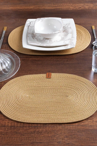 2 Adet Oval Supla | Amerikan Servis Runner | Tabak, Tava, Altlığı Sofra Sunumluk - 9
